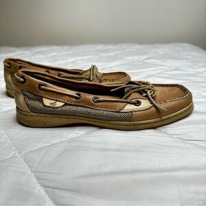 Sperry Top-Sider Womens‎ Leather Textile Boat Shoes Loafers Sz US 6 M